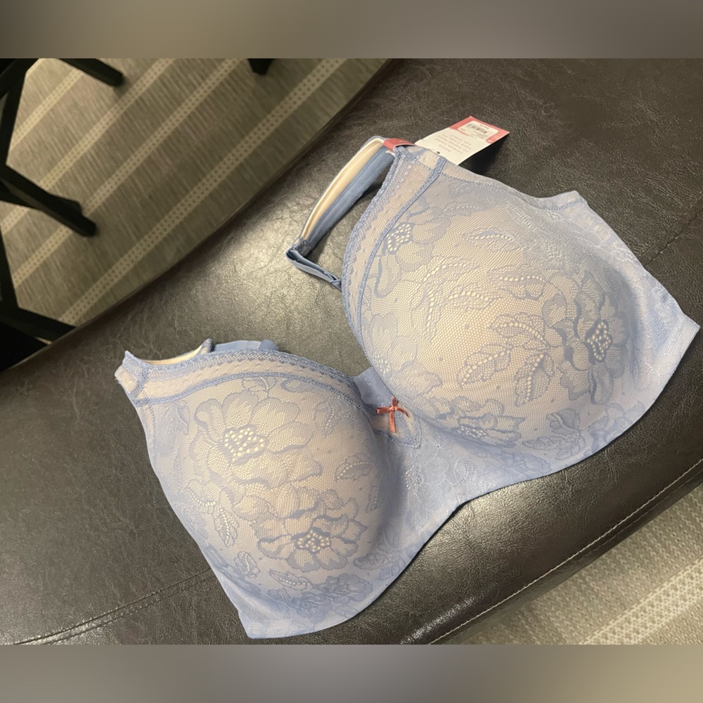 NWT Cacique the modern collection blue lace underwire bra Sz 42G